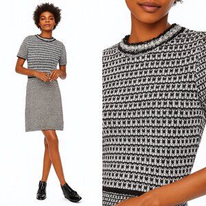 NWT Tory Burch Embellished Fringe Tweed Dress Size Medium Office Career Modest